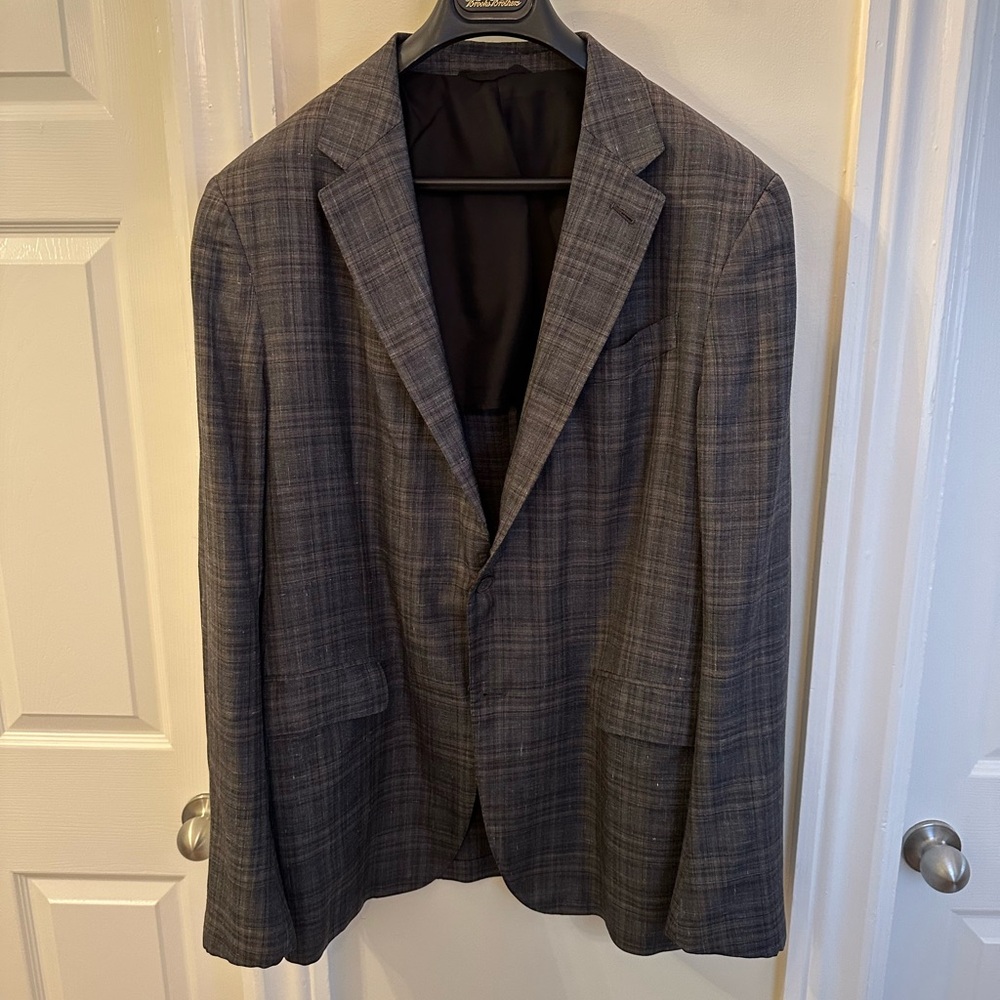 Zenga Blazer, wool and cashmere. Size 54L (44R North America).